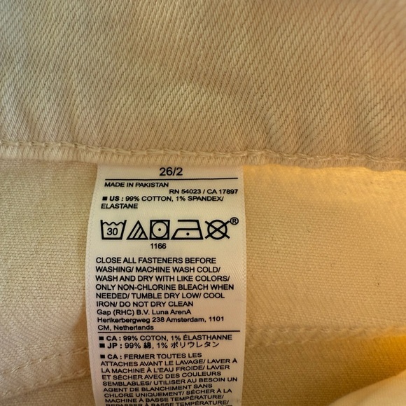 Banana Republic Women’s High-Waisted Twill Shorts | Sz 26 / 2 Ivory Button Fly - Picture 4 of 6